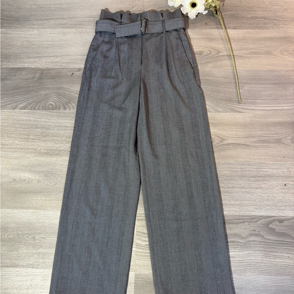 Aritzia Pants - ARITIZA Babaton Power Pants High Waisted Belt Wide leg Pockets Size 6